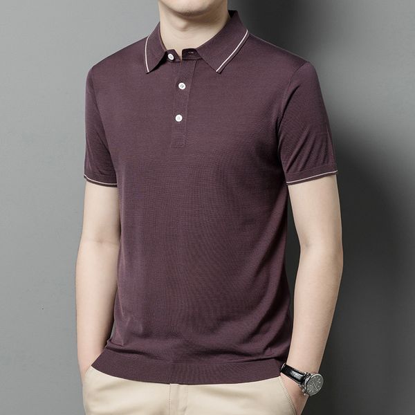 men's sweaters naizaiga 100 mulberry silk summer short sleeve turn down collar purple beige blue 2023 men tshirt pullovers txyc7 230812, White;black
men's sweaters naizaiga 100 mulberry silk summer short sleeve turn down collar purple beige blue 2023 men tshirt pullovers txyc7 230812, White;black