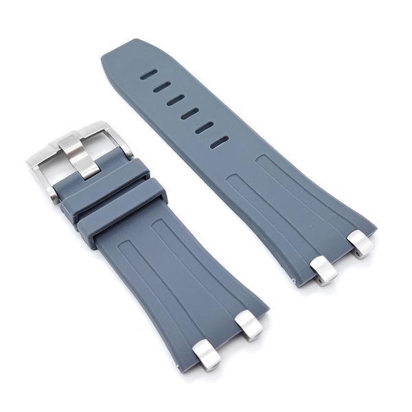 28mm - 24mm gray fluorinated rubber band strap for ap royal oak offshore 42 mm watch, Black;brown
28mm - 24mm gray fluorinated rubber band strap for ap royal oak offshore 42 mm watch, Black;brown