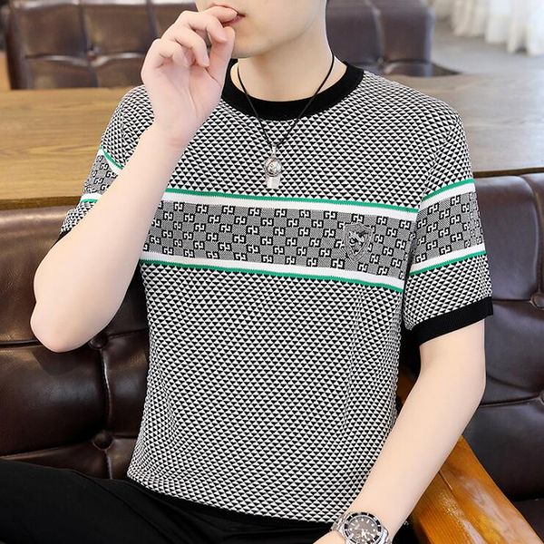 2023 summer fashion brand ice silk short sleeve t-shirt men's fashion embroidery high elastic breathable men's short sleeve, White;black
2023 summer fashion brand ice silk short sleeve t-shirt men's fashion embroidery high elastic breathable men's short sleeve, White;black