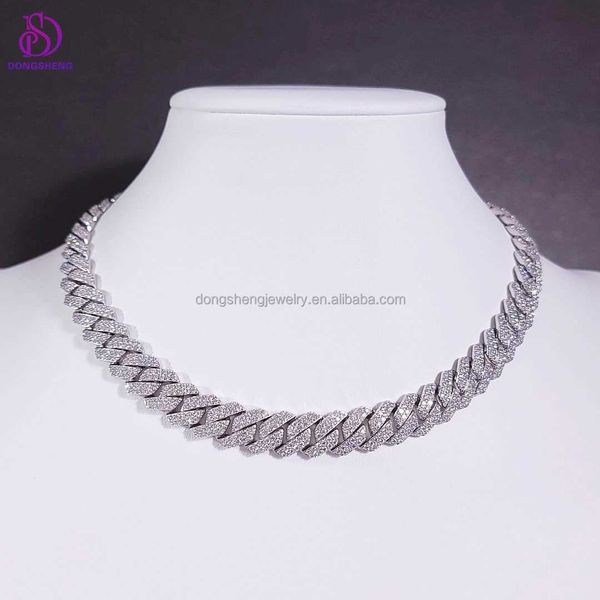 custom fine jewelry 18mm 20mm hiphop necklace 925 sterling silver ice out vvs moissanite diamond cuban link chain
custom fine jewelry 18mm 20mm hiphop necklace 925 sterling silver ice out vvs moissanite diamond cuban link chain