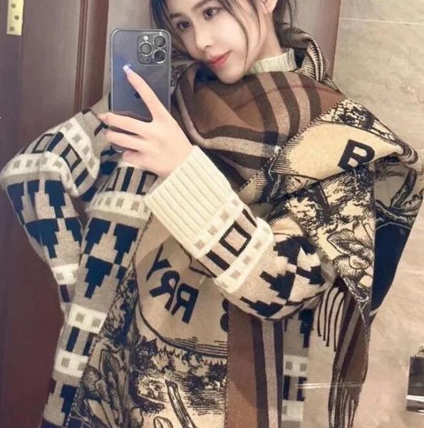 Scar Women Designer Echarpe 100% Celestial Unicorn Plaid Letter Printing Pure Cashmere Men Double Sided Echarpe Designer Scar
Scar Women Designer Echarpe 100% Celestial Unicorn Plaid Letter Printing Pure Cashmere Men Double Sided Echarpe Designer Scar