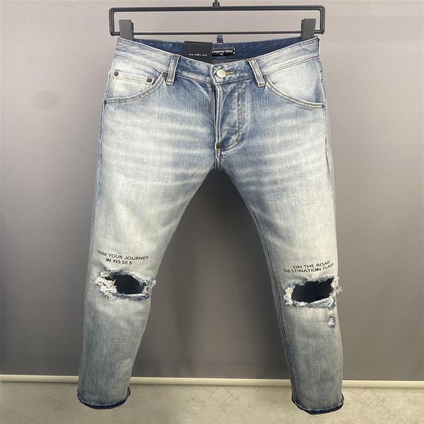 dsq phantom turtle men's jeans classic fashion man jeans hip hop rock moto mens casual design ripped jeans distressed skinny 2673, Blue 
dsq phantom turtle men's jeans classic fashion man jeans hip hop rock moto mens casual design ripped jeans distressed skinny 2673, Blue