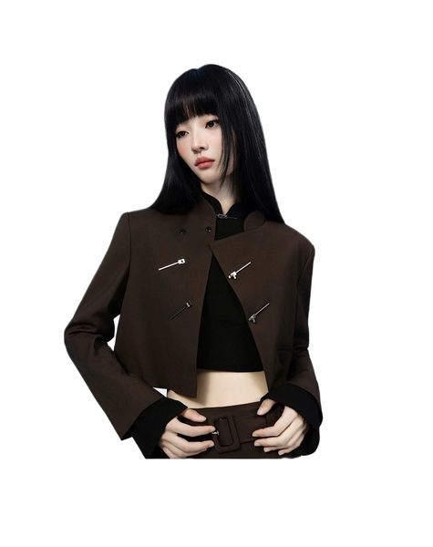 2023 original new curry printed chinese short jacket women sweet cool long sleeve daily commuter french casual versatile, Black;brown
2023 original new curry printed chinese short jacket women sweet cool long sleeve daily commuter french casual versatile, Black;brown