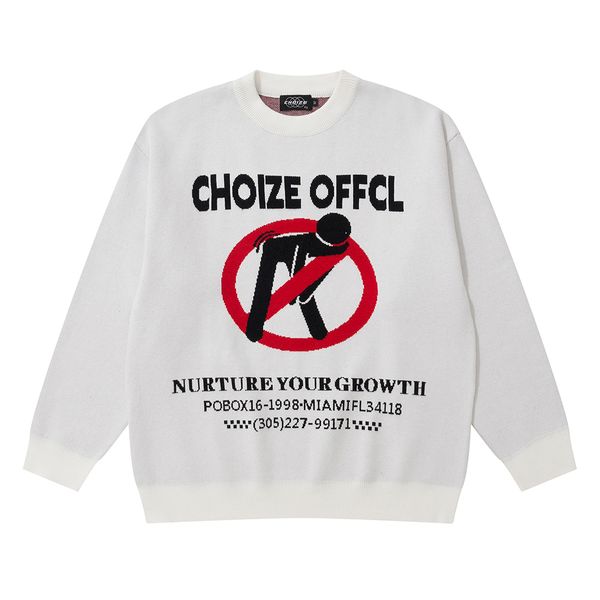 vintage letter print crew neck knitted sweaters for men and women baggy woolen clothes oversized
vintage letter print crew neck knitted sweaters for men and women baggy woolen clothes oversized