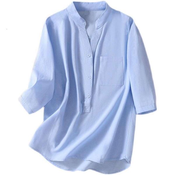 title artistic linen shirt womens clothing niche loose versatile five point sleeve, White
title artistic linen shirt womens clothing niche loose versatile five point sleeve, White