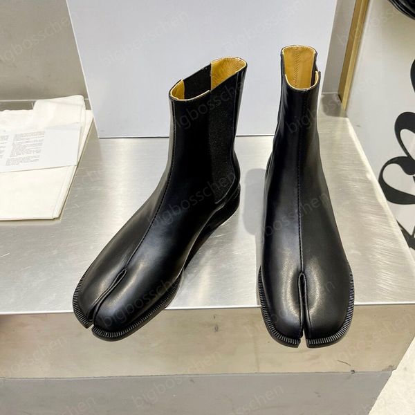 leather tabi boots chunky heels round toe flat low heel fashion ankle booties women's luxury designer dress wedding shoes factory footw, Black
leather tabi boots chunky heels round toe flat low heel fashion ankle booties women's luxury designer dress wedding shoes factory footw, Black