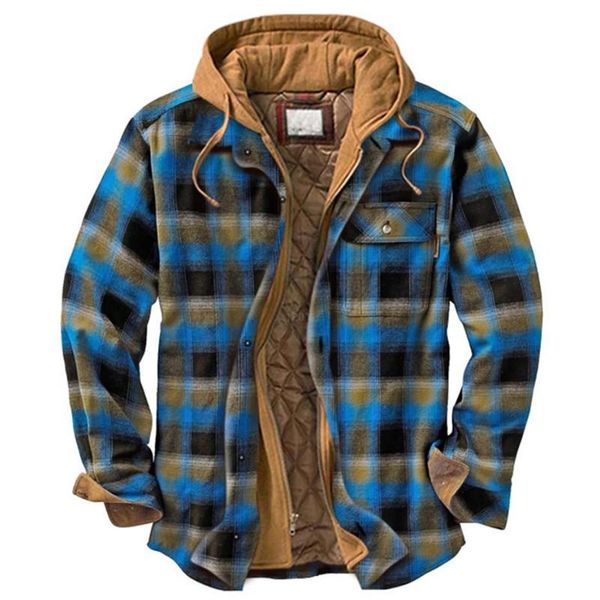 men's casual shirts erenejian fashion winter warm plaid shirt with hood cotton padded thick thermal outerwear plus size 2542, White;black
men's casual shirts erenejian fashion winter warm plaid shirt with hood cotton padded thick thermal outerwear plus size 2542, White;black