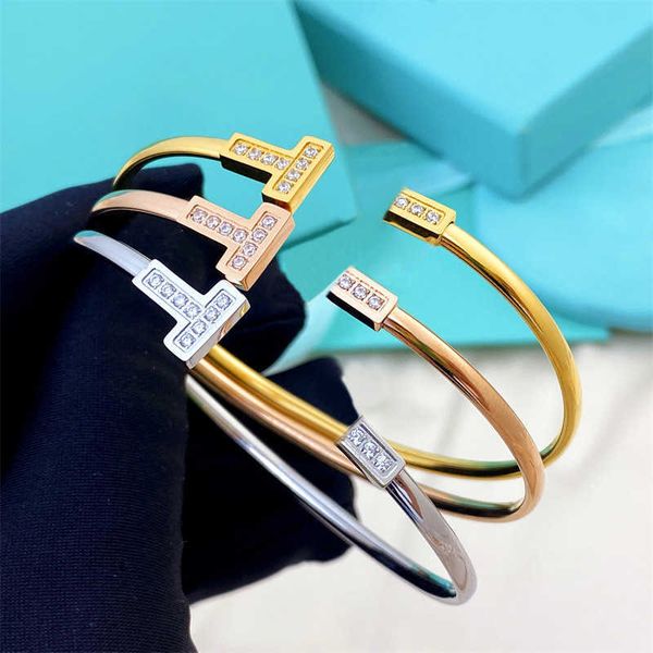 tiffanyys bracelet t double t plating 18k rose gold bracelet with diamond elastic opening bracelet versatile and stylish bracelet, Black
tiffanyys bracelet t double t plating 18k rose gold bracelet with diamond elastic opening bracelet versatile and stylish bracelet, Black