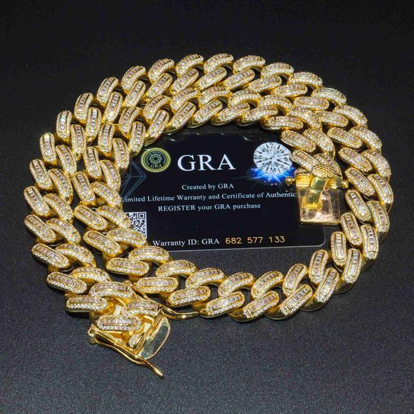 18mm custom s925 hip hop jewelry iced out necklace gold plate vvs moissanite bracelet cuban link chain, Silver
18mm custom s925 hip hop jewelry iced out necklace gold plate vvs moissanite bracelet cuban link chain, Silver