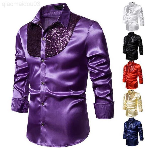 men's casual shirts mens glitter sequin satin shirts party weding slim fit tuxedo shirts stage prom luxury smooth disco dance shirts fo, White;black
men's casual shirts mens glitter sequin satin shirts party weding slim fit tuxedo shirts stage prom luxury smooth disco dance shirts fo, White;black