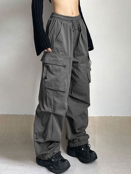 womens pants capris houzhou harajuku oversized cargo parachute women streetwear vintage y2k hip hop wide leg joggers baggy sweatpants techwe, Black;white
womens pants capris houzhou harajuku oversized cargo parachute women streetwear vintage y2k hip hop wide leg joggers baggy sweatpants techwe, Black;white