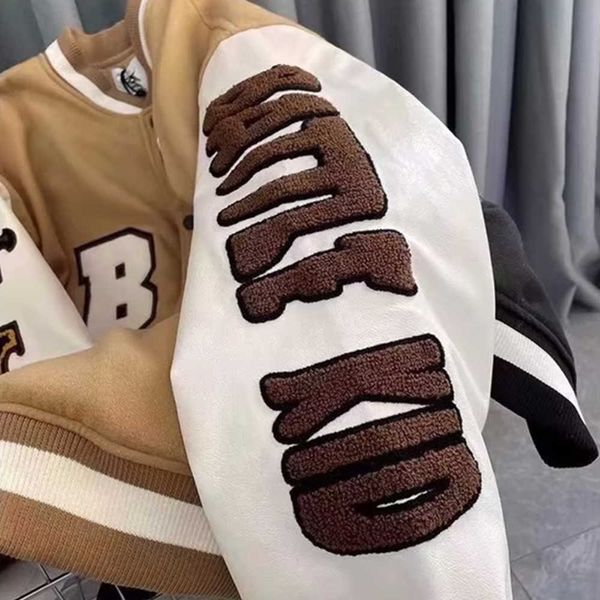 wholesale blank oem custom leather sleeve baseball plus size chenille embroidery vintage letterman varsity jacket for men, Black;brown
wholesale blank oem custom leather sleeve baseball plus size chenille embroidery vintage letterman varsity jacket for men, Black;brown