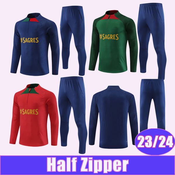 23 24 joao felix pepe bermardo half zipper training clothes soccer jerseys b. fernandes j.moutinho ruben neves football shirts, Black
23 24 joao felix pepe bermardo half zipper training clothes soccer jerseys b. fernandes j.moutinho ruben neves football shirts, Black