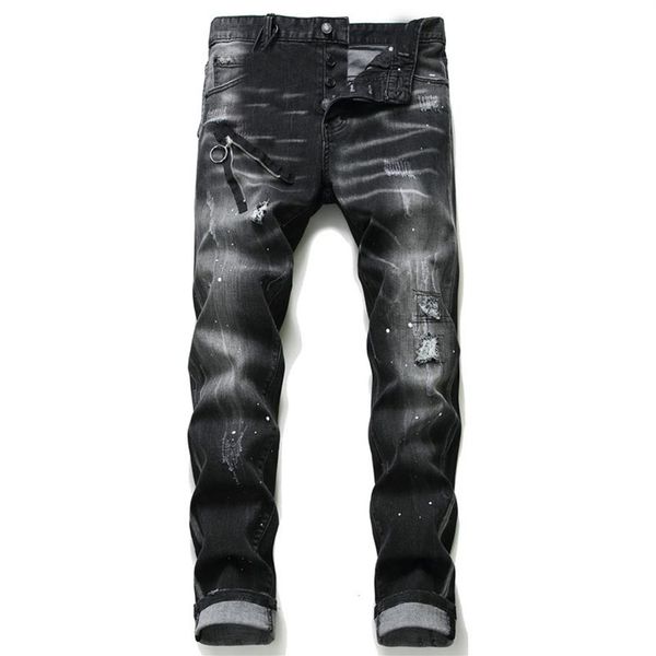 unique mens distressed badge black skinny jeans fashion designer slim fit washed motocycle denim pants panelled hip hop biker trou2447, Blue
unique mens distressed badge black skinny jeans fashion designer slim fit washed motocycle denim pants panelled hip hop biker trou2447, Blue