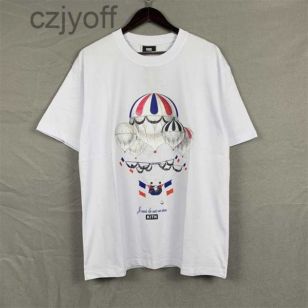kith la vie en rose vintage tee air balloon print round neck summer men's and women's t-shirt, White;black
kith la vie en rose vintage tee air balloon print round neck summer men's and women's t-shirt, White;black