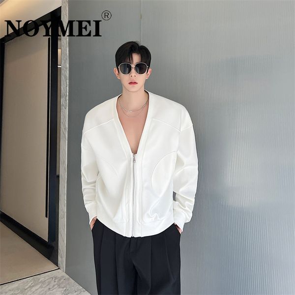 men's jackets noymei white zipper collarless coat korean style niche design loose ascetic line autumn 2023 male jacket wa2238 230812, Black;brown
men's jackets noymei white zipper collarless coat korean style niche design loose ascetic line autumn 2023 male jacket wa2238 230812, Black;brown