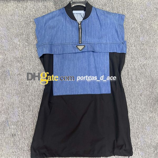 triangle badge women casual dress contrast color skirt dress sleeveless dresses half zipper design woman denim skirts, Black
triangle badge women casual dress contrast color skirt dress sleeveless dresses half zipper design woman denim skirts, Black