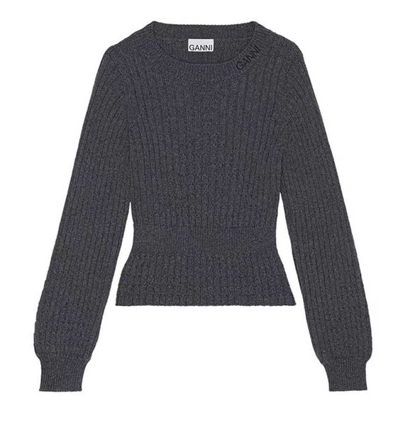 women designer sweater coats gannis classic pullover long sleeve versatile style fashion casual knitted high waist sweater, White
women designer sweater coats gannis classic pullover long sleeve versatile style fashion casual knitted high waist sweater, White