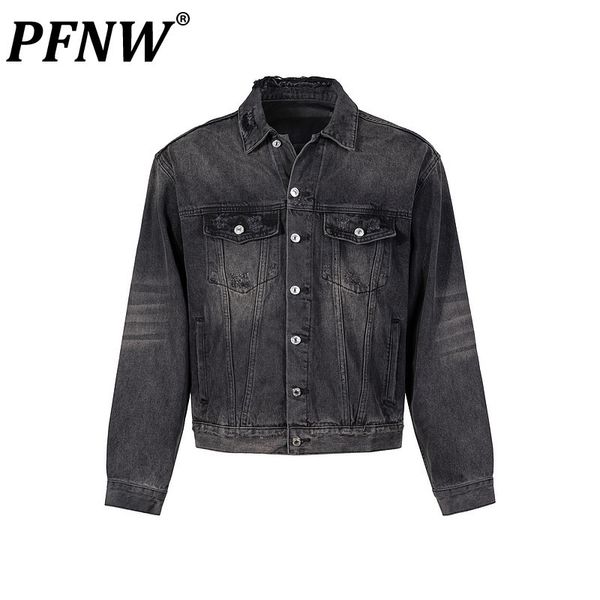 men's jackets pfnw high street heavy industry washing lightning damaged patchwork shaped denim casual short coats for men 12z4033 23081, Black;brown
men's jackets pfnw high street heavy industry washing lightning damaged patchwork shaped denim casual short coats for men 12z4033 23081, Black;brown