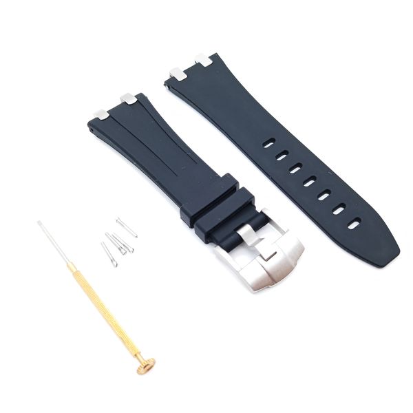 28mm rubber band 20mm tang buckle steel connector links fir for ap royal oak offshore 42mm models, Black;brown
28mm rubber band 20mm tang buckle steel connector links fir for ap royal oak offshore 42mm models, Black;brown