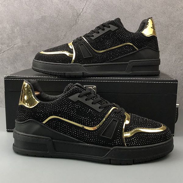 luxury designers wedding party dress shoes autumn breathable diamonds casual sneakers round toe thick bottom business leisure walking loafer, Black
luxury designers wedding party dress shoes autumn breathable diamonds casual sneakers round toe thick bottom business leisure walking loafer, Black