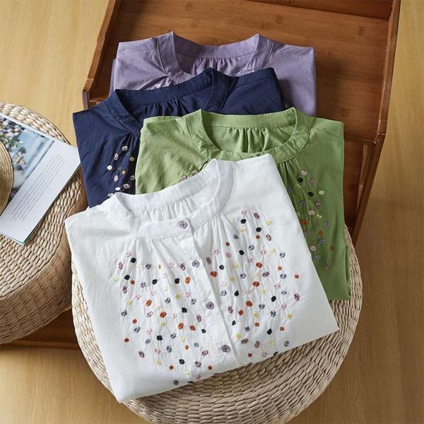 cut the label mall counter blouses retro cotton embroidered shirt womens summer thin loose casual all matching, White
cut the label mall counter blouses retro cotton embroidered shirt womens summer thin loose casual all matching, White