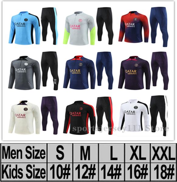 23 24 mbappe soccer tracksuit soccer jerseys 2023 2024 psgs football shirt training suit survetement maillots de foot paris men kids chandal, Black
23 24 mbappe soccer tracksuit soccer jerseys 2023 2024 psgs football shirt training suit survetement maillots de foot paris men kids chandal, Black