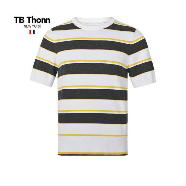 trendy tb thonn high-density short sleeved knit shirt for men's summer pure cotton t-shirt casual contrast breathable, Black;brown
trendy tb thonn high-density short sleeved knit shirt for men's summer pure cotton t-shirt casual contrast breathable, Black;brown