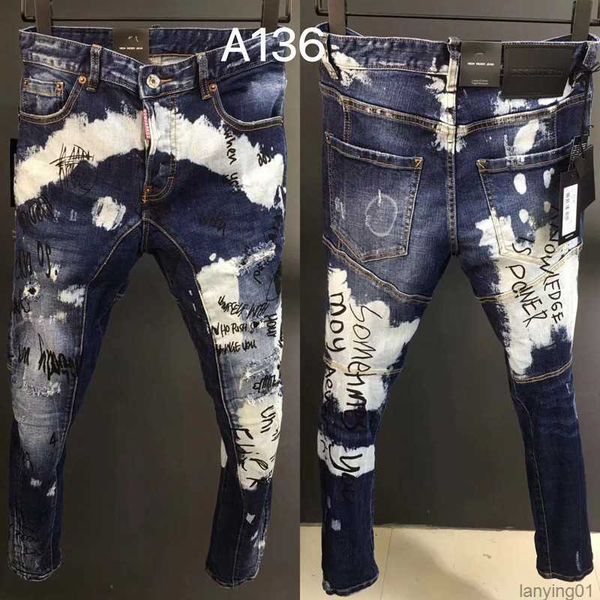 men's jeans street style fashion men retro blue printed designer slim fit ripped hip hop splashed denim pantsmen's
men's jeans street style fashion men retro blue printed designer slim fit ripped hip hop splashed denim pantsmen's