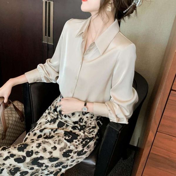 stain shirt for women niche design high end spring wear vintage hong kong style long sleeved professional, White
stain shirt for women niche design high end spring wear vintage hong kong style long sleeved professional, White