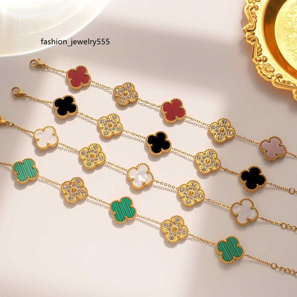 chain bracelet designer clover bracelet styles classic 4/four leaf clover charm bracelets bangle chain 18k gold agate shell women wedding gi, Black
chain bracelet designer clover bracelet styles classic 4/four leaf clover charm bracelets bangle chain 18k gold agate shell women wedding gi, Black