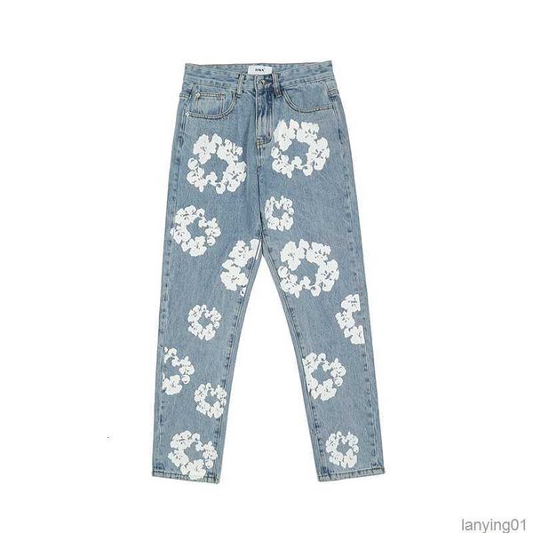 full print casual men jeans pants straight patchwork ripped oversize denim trousers, Blue
full print casual men jeans pants straight patchwork ripped oversize denim trousers, Blue