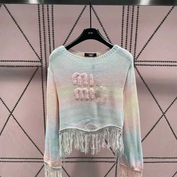 luxury brand wool sweaters miu embroidery knit sweatshirt designer long-sleeved t shirt fashion tassel warm sweater women pullover coat, White;black
luxury brand wool sweaters miu embroidery knit sweatshirt designer long-sleeved t shirt fashion tassel warm sweater women pullover coat, White;black