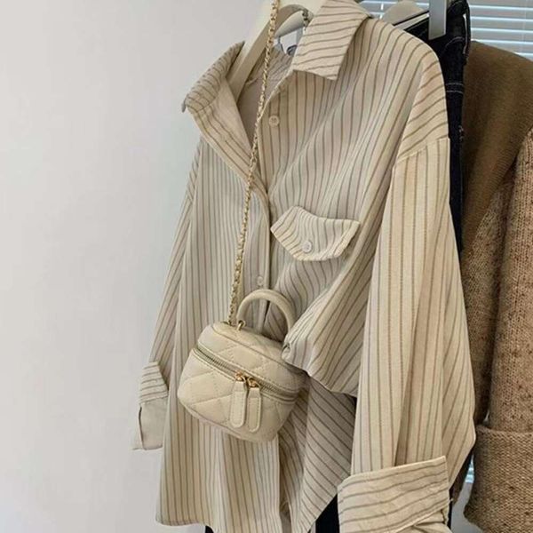 korean version of hip womens blouses hop retro striped long sleeved shirt for women in the spring and autumn loose, White
korean version of hip womens blouses hop retro striped long sleeved shirt for women in the spring and autumn loose, White