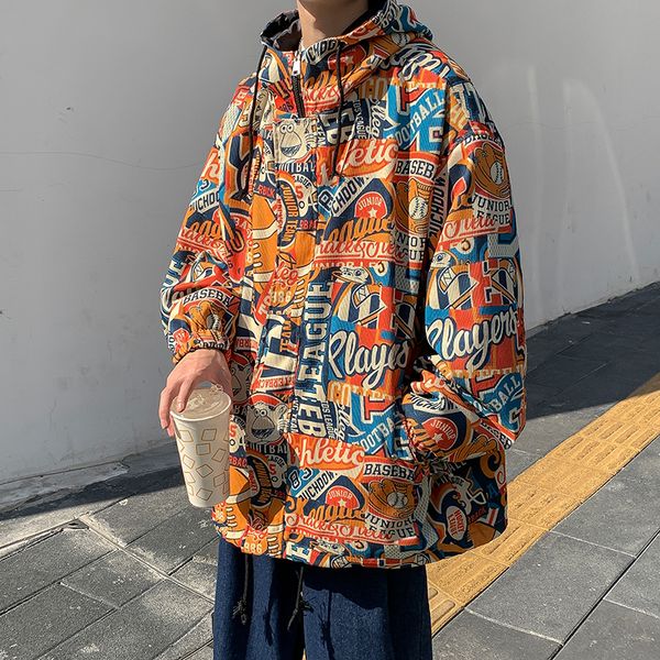men's jackets streetwear fashion graffiti print hooded for men 2023 spring japanese loose jacket male hip pop 230812, Black;brown
men's jackets streetwear fashion graffiti print hooded for men 2023 spring japanese loose jacket male hip pop 230812, Black;brown