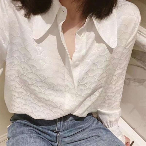 autumn design niche western style floral shirt womens loose draping breathable long sleeved, White
autumn design niche western style floral shirt womens loose draping breathable long sleeved, White