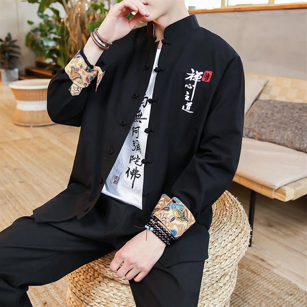 chinese style tang suit suit male youth costume hanfu retro national wind buddha men's jacket228y, White;black
chinese style tang suit suit male youth costume hanfu retro national wind buddha men's jacket228y, White;black