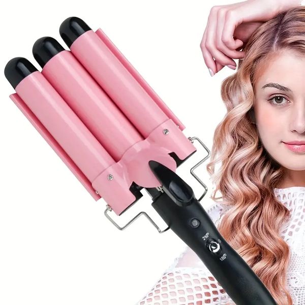 ceramic hair curling iron - 3 barrels, temperature adjustable, portable, diy curly hair styling tools
ceramic hair curling iron - 3 barrels, temperature adjustable, portable, diy curly hair styling tools