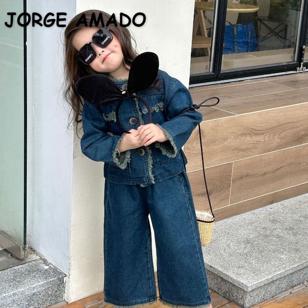 clothing sets korean style spring autumn kid girl sets long sleeves denim jacketwide leg solid color pants children cowboy clothing h4164 23, White
clothing sets korean style spring autumn kid girl sets long sleeves denim jacketwide leg solid color pants children cowboy clothing h4164 23, White