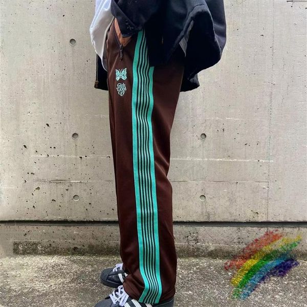 sweatpants men women jogger side striped trousers embroidery pants258j, Black