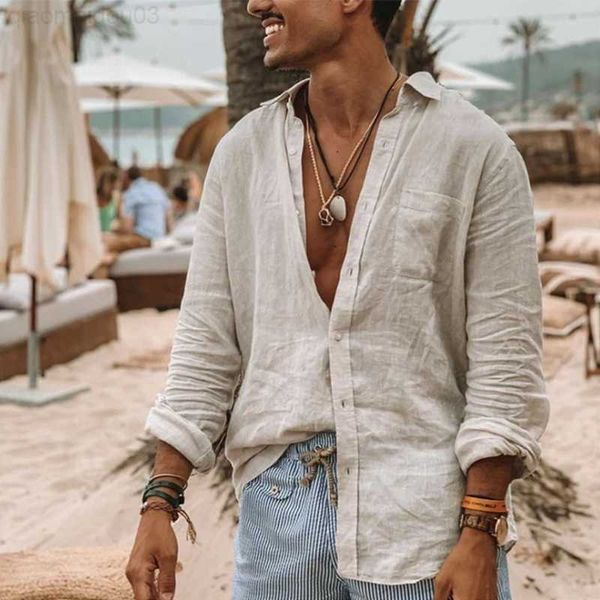 men's casual shirts new men's comfortable cotton and linen shirt long sleeved loose casual vacation beach shirt seaside shirt l230, White;black
men's casual shirts new men's comfortable cotton and linen shirt long sleeved loose casual vacation beach shirt seaside shirt l230, White;black