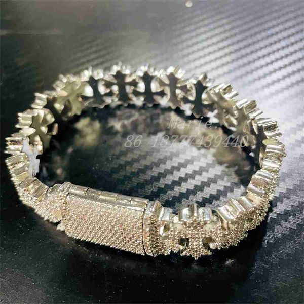 special cross shape hip hop jewelry cuban link chain iced out cuban link bracelet moissanite cuban bracelet, Silver
special cross shape hip hop jewelry cuban link chain iced out cuban link bracelet moissanite cuban bracelet, Silver