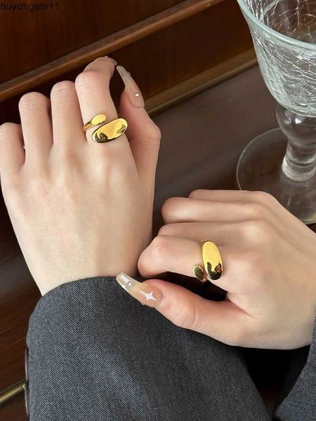 o0dl fashion accessories wind light luxury titanium steel plated 18k gold color preserving open ring for women's metal versatile ins sm, Silver
o0dl fashion accessories wind light luxury titanium steel plated 18k gold color preserving open ring for women's metal versatile ins sm, Silver