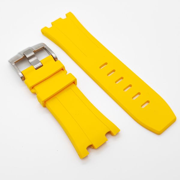28mm - 24mm yellow rubber band strap for ap royal oak offshore 42 mm watch, Black;brown
28mm - 24mm yellow rubber band strap for ap royal oak offshore 42 mm watch, Black;brown