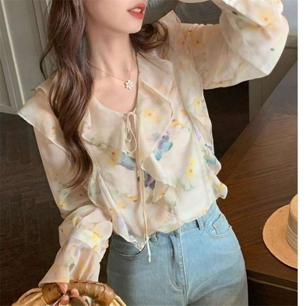 french chiffon shirt for women gentle refurtive ruffled unique design long sleeved, White
french chiffon shirt for women gentle refurtive ruffled unique design long sleeved, White