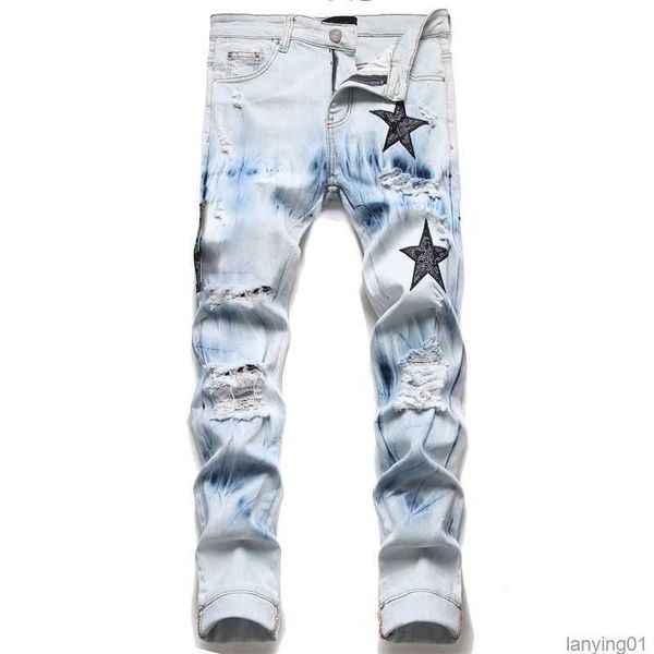 mens jeans designer designer pant mens slim fit elastic embroidery fashion jean style cat whisker whitening men's broken hole same styl, Blue
mens jeans designer designer pant mens slim fit elastic embroidery fashion jean style cat whisker whitening men's broken hole same styl, Blue