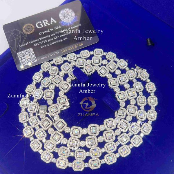 zuanfa 10mm iced out cuban link chain baguette cut moissanite hip hop jewelry silver flower cluster tennis necklace
zuanfa 10mm iced out cuban link chain baguette cut moissanite hip hop jewelry silver flower cluster tennis necklace