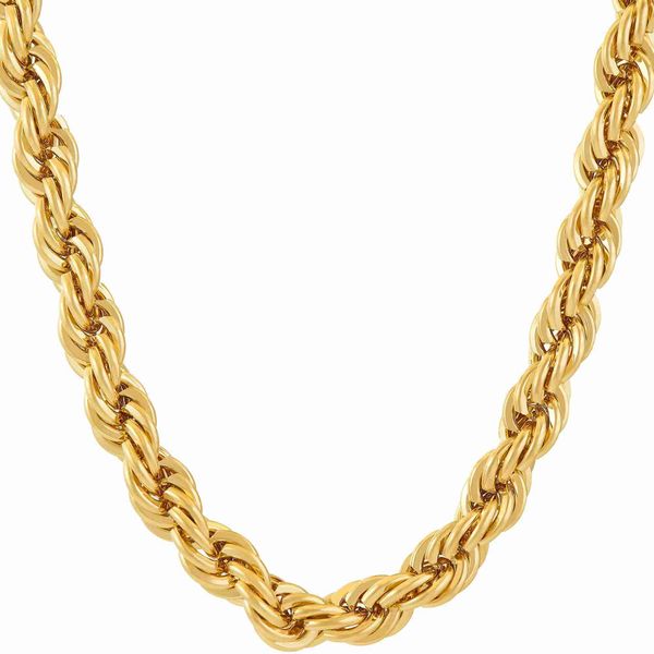firstmadam rope chain 18k gold fashion hip hop show wedding men necklace, Silver
firstmadam rope chain 18k gold fashion hip hop show wedding men necklace, Silver