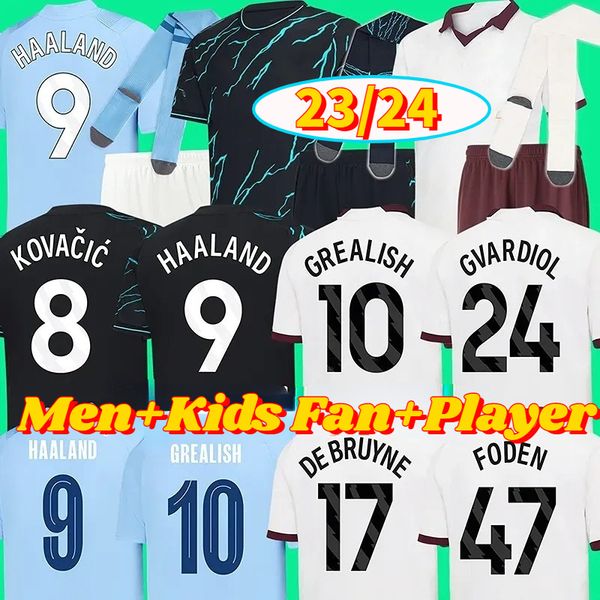 haaland soccer jersey cities 23 24 de bruyne grealish foden kovacic 2023 2024 football shirt uniforms men kids kit alvarez fans player final, Black;yellow
haaland soccer jersey cities 23 24 de bruyne grealish foden kovacic 2023 2024 football shirt uniforms men kids kit alvarez fans player final, Black;yellow