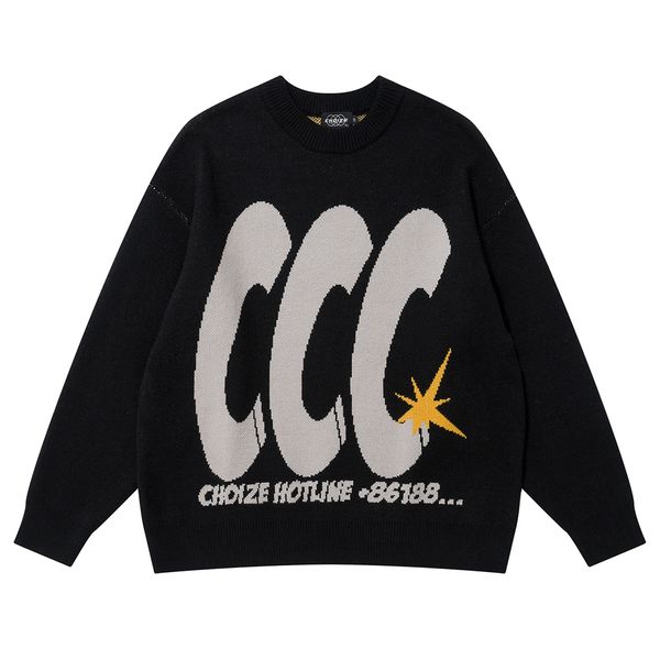 letter print crew neck pullover sweaters for men and women oversized knitted clothes
letter print crew neck pullover sweaters for men and women oversized knitted clothes